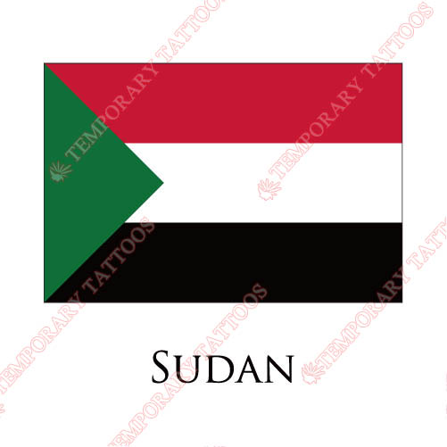 Sudan flag Customize Temporary Tattoos Stickers NO.1990